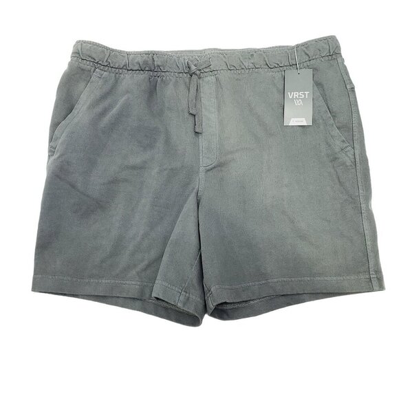 NWT VRST Men's 7'' Washed Twill Terry Short Size 2XL Gray/Black NEW - Picture 3 of 10